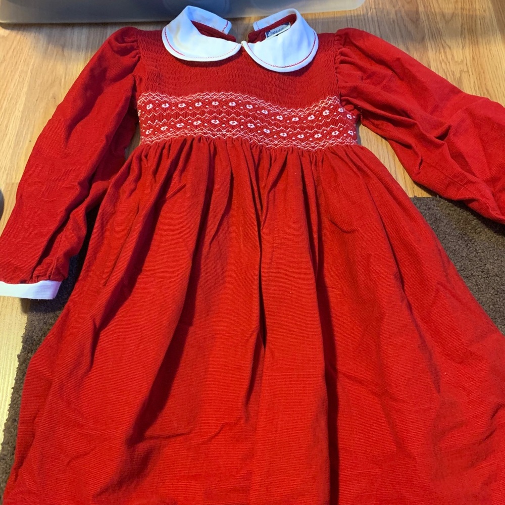 Vintage Smocked Christmas Dress
